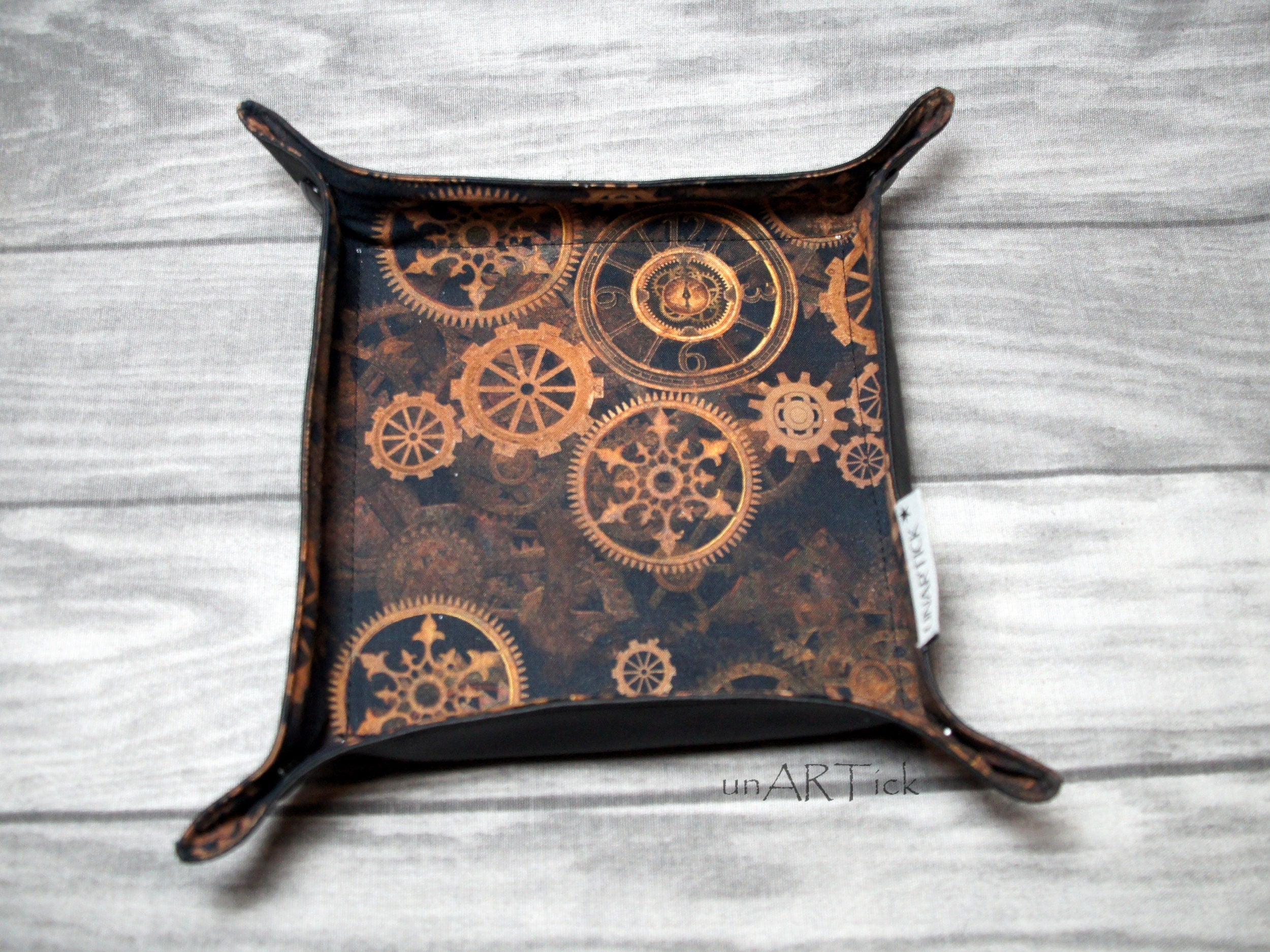 Steampunk foldable dice mat L