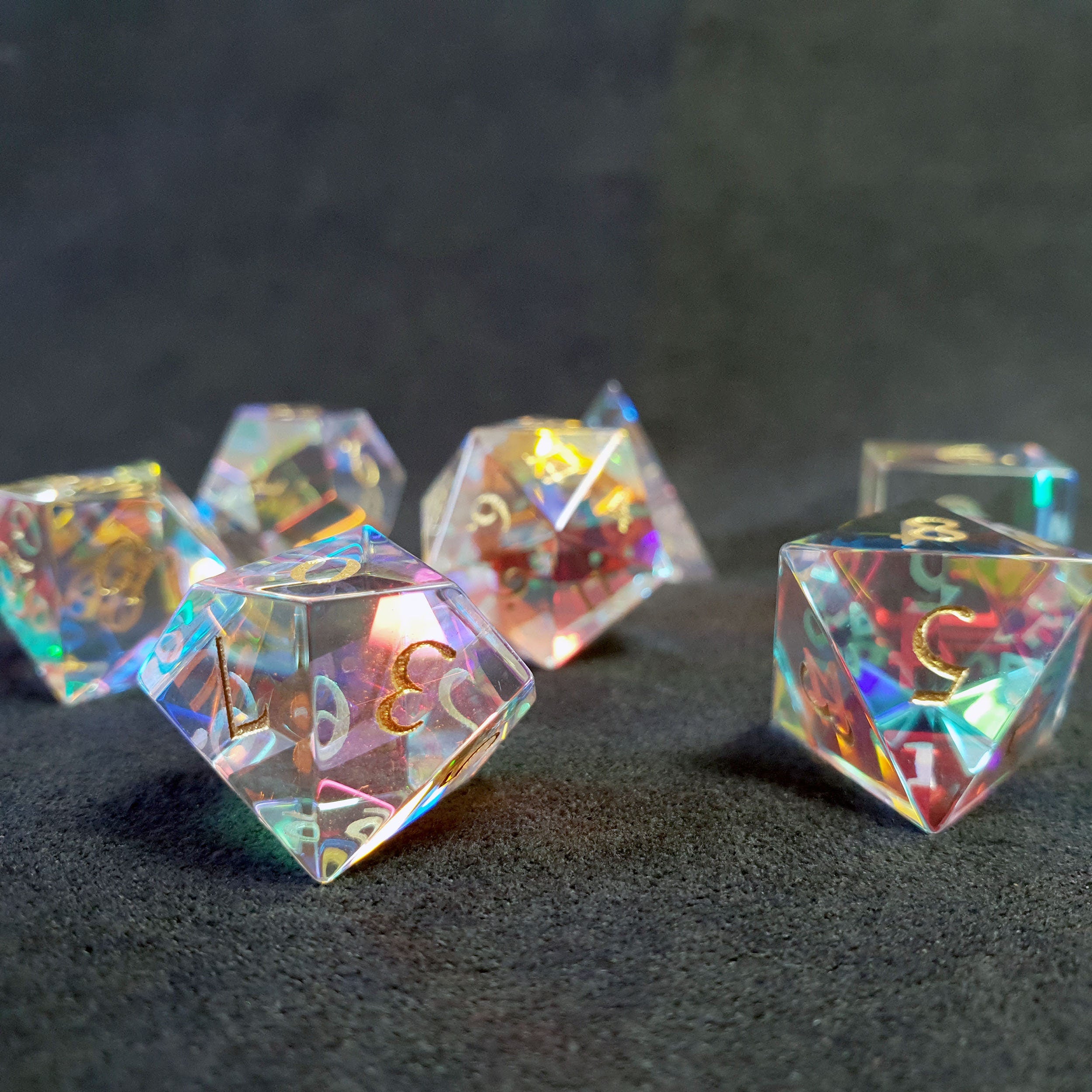 Rainbow Crystal Cube made of glass