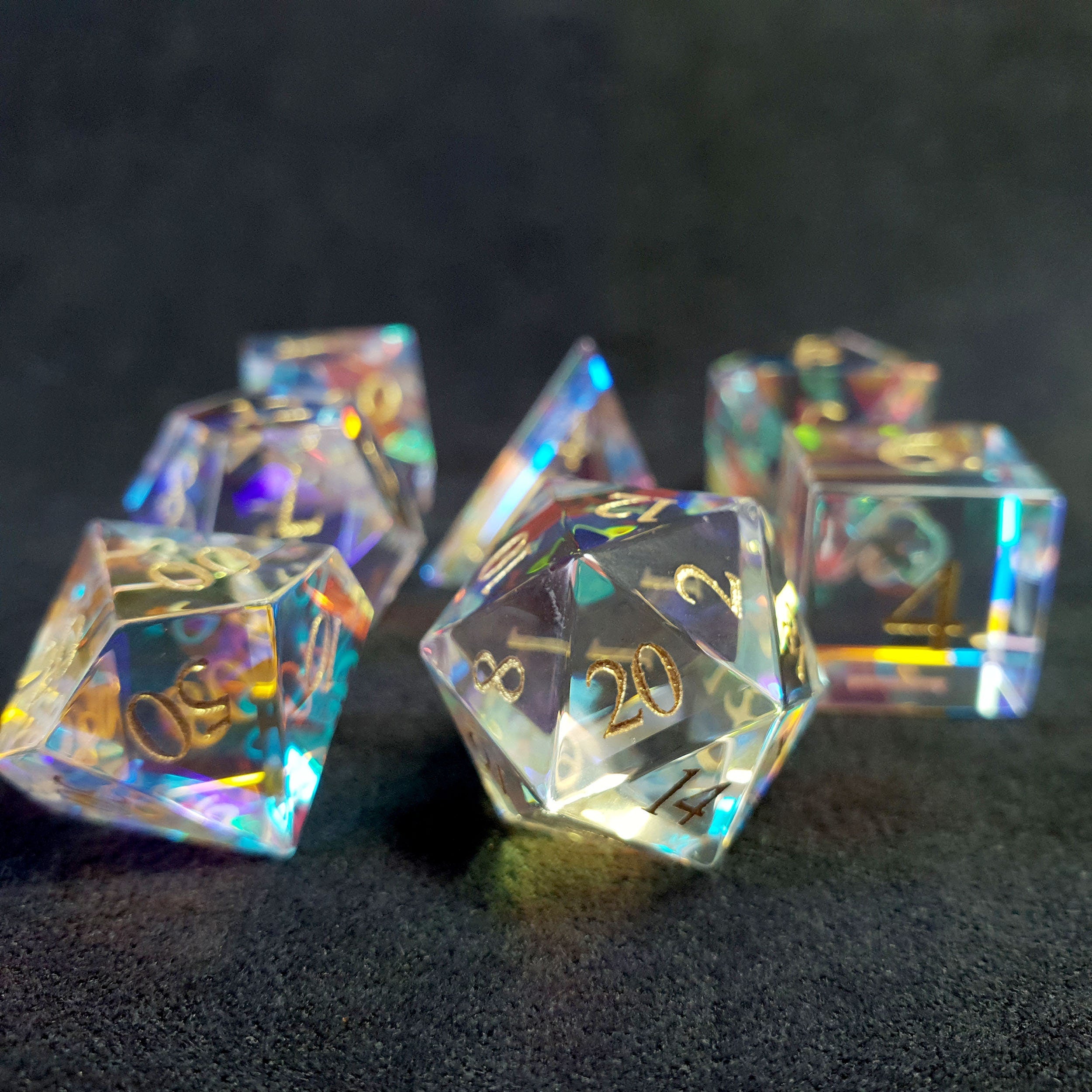 Rainbow Crystal Cube made of glass