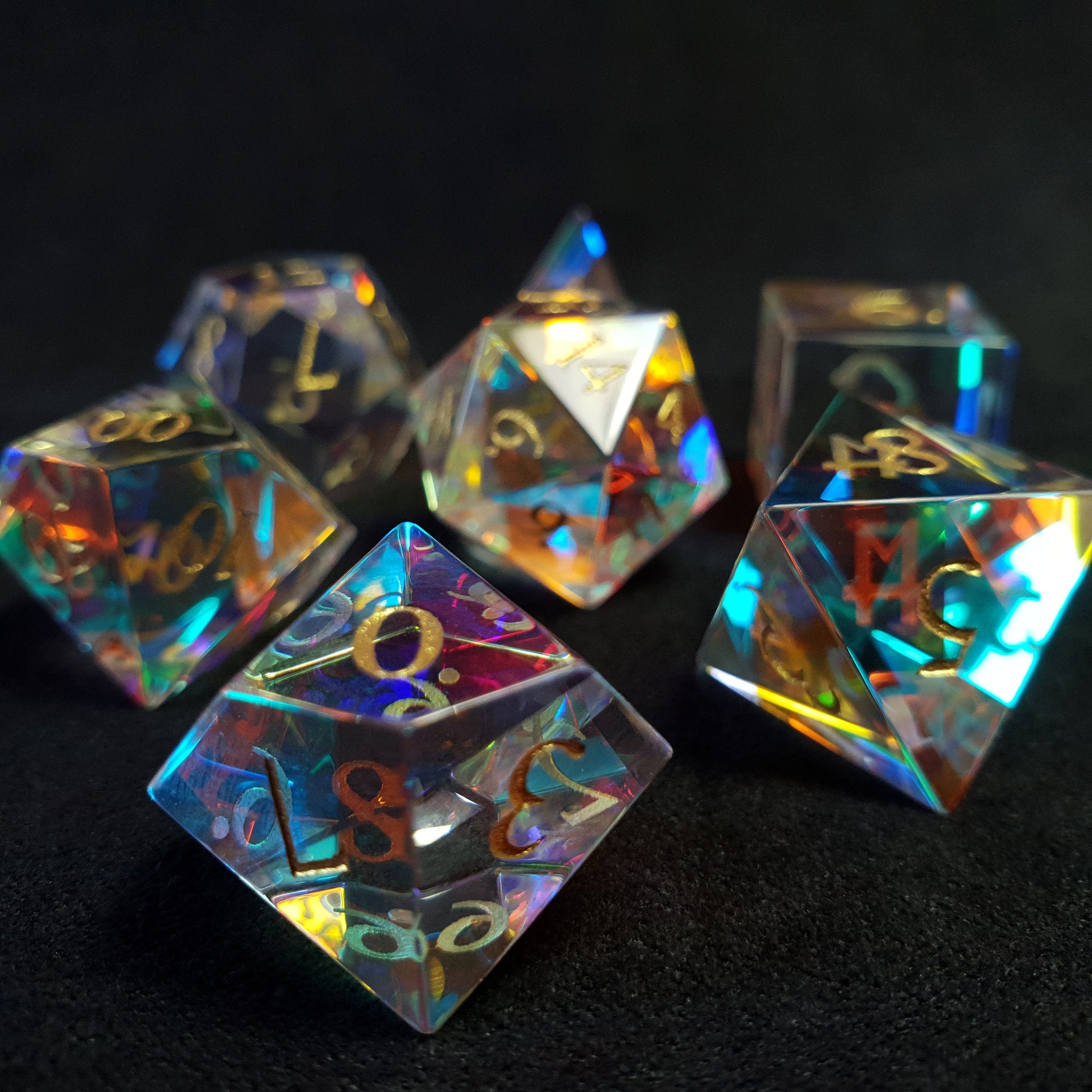 Rainbow Crystal Cube made of glass