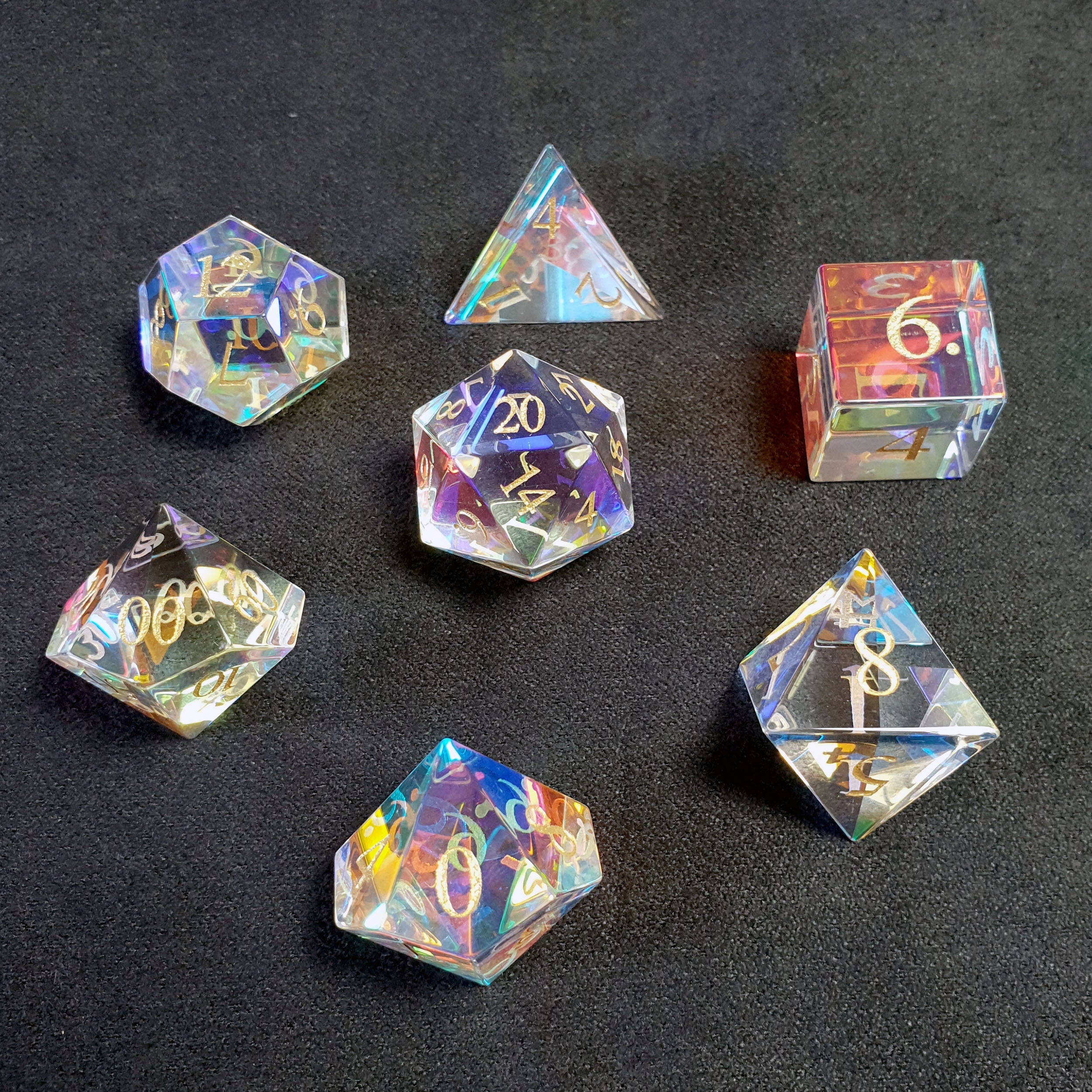 Rainbow Crystal Cube made of glass