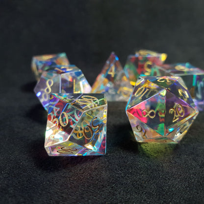 Rainbow Crystal Cube made of glass