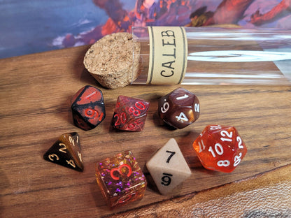 Caleb Widogast dice set