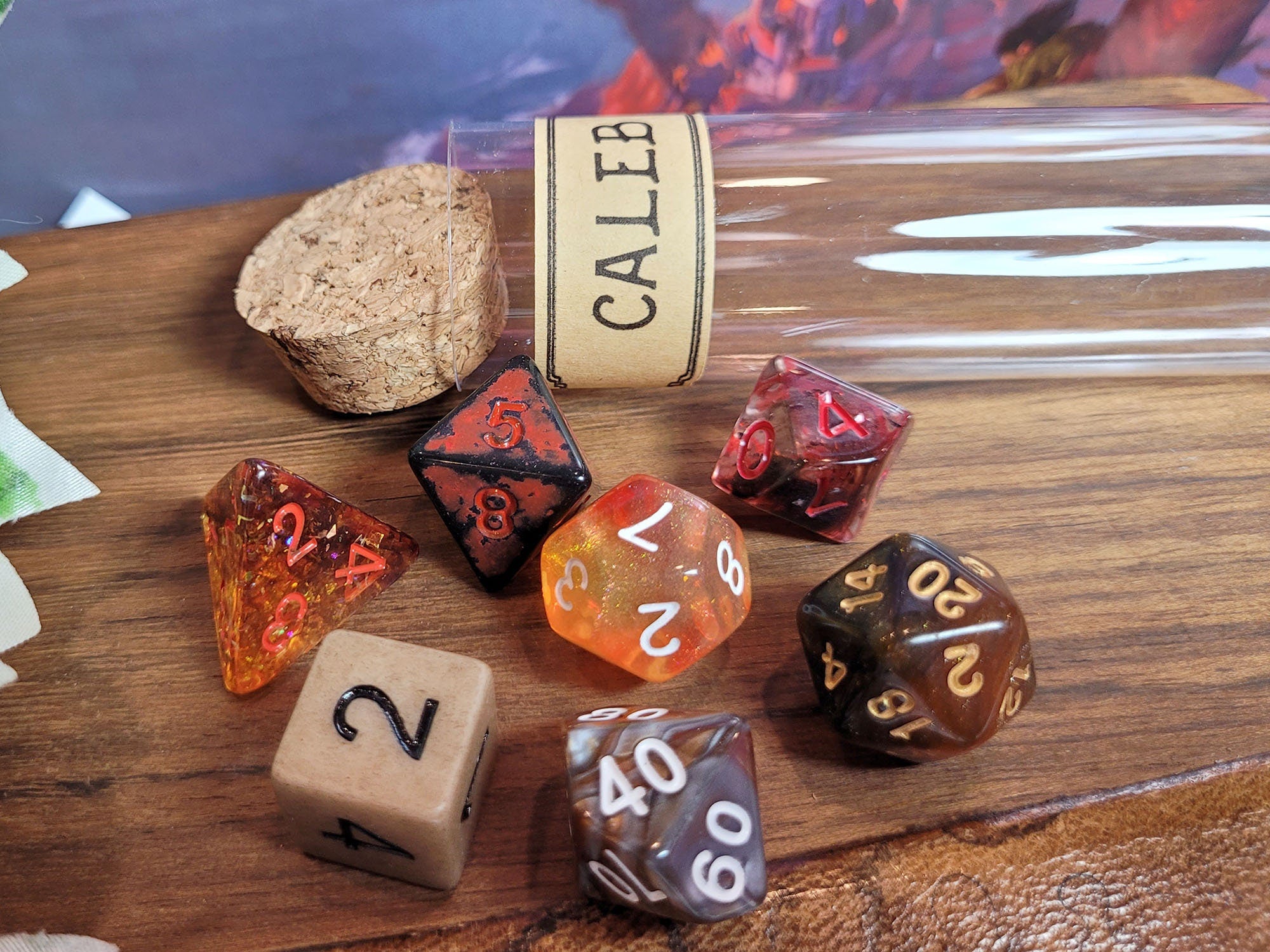 Caleb Widogast dice set