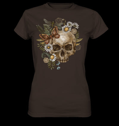 D20 Blumen Skull T-Shirt