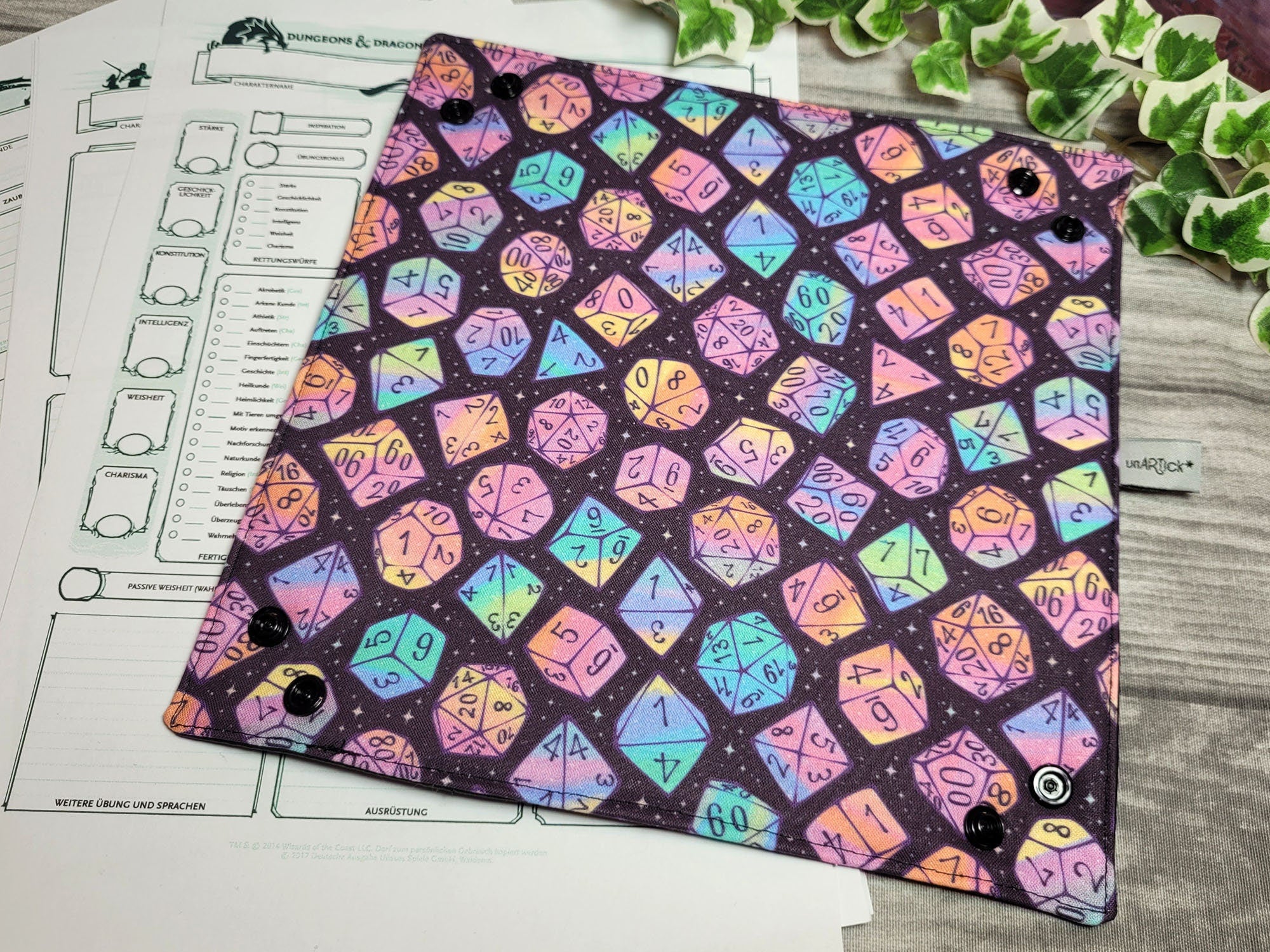 Multicolor Dice foldable dice mat L