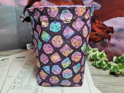 Multicolored Dice Dice Bag XXL with compartments