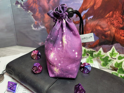 Purple Galaxy Würfelbeutel S