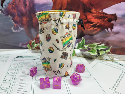 Roll with Pride Dice Bag S