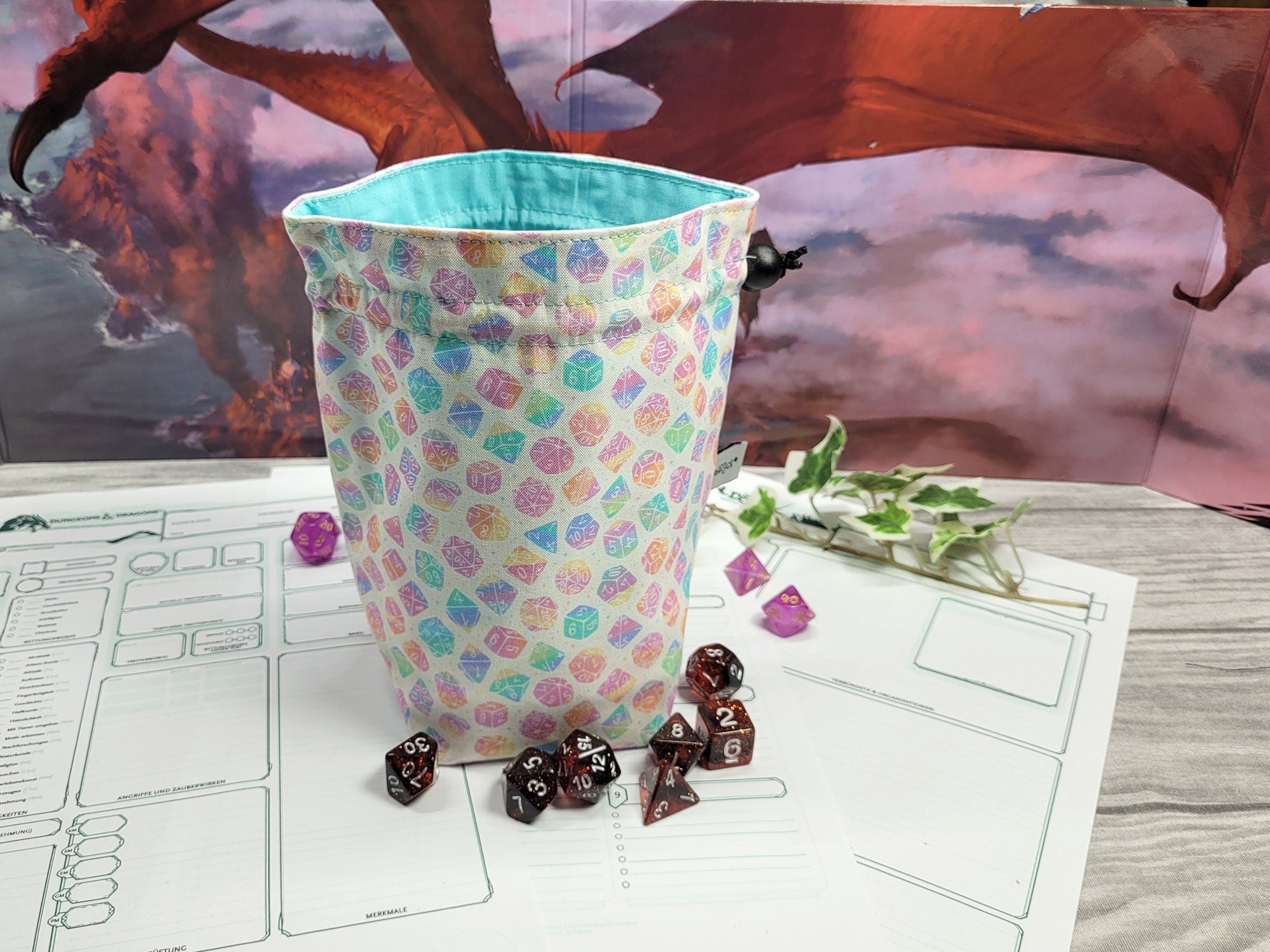 Colorful Dice Dice Bag L