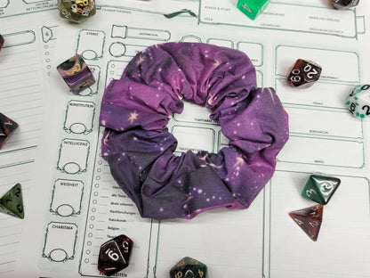 Scrunchie Purple Galaxy, hair tie