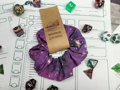 Scrunchie Purple Galaxy, hair tie