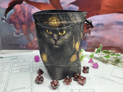 Steampunk Cat Dice Bag L