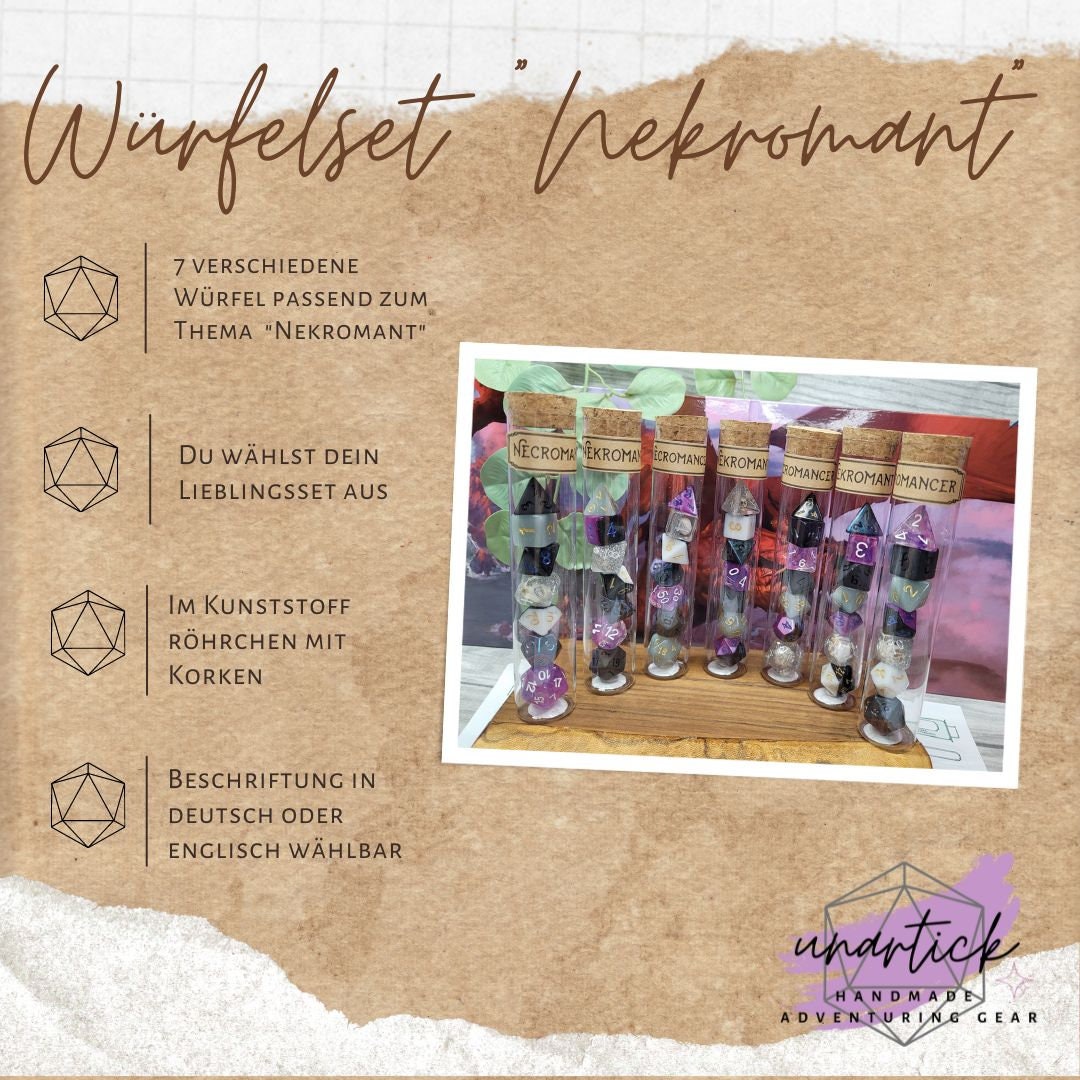 gear englisch deutsch Nekromant Würfelset – unartick